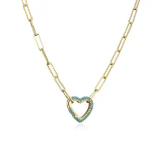 Golden Turquoise Diamond / Chain Length 40cm