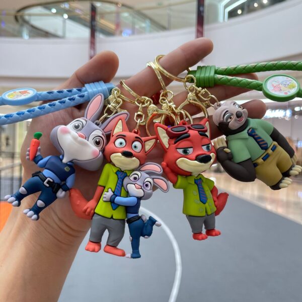 Wholesale Cross-border crazy animal city keychain cartoon doll schoolbag pendant car key chain pendant small gift