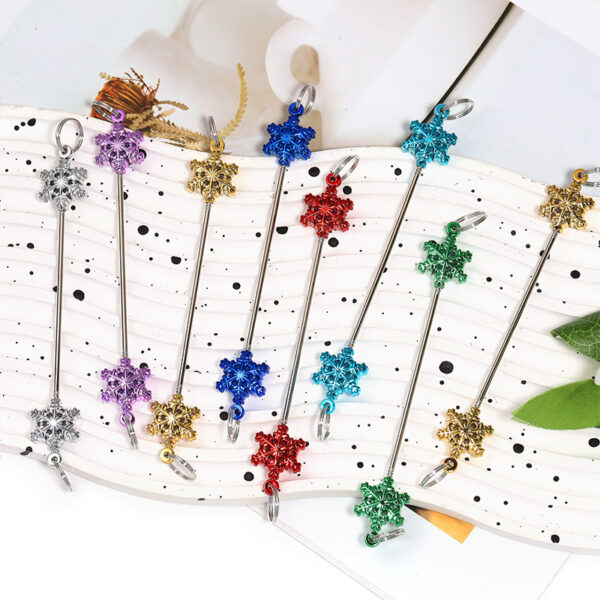 Wholesale beadable pens Christmas snowflake beaded rod