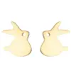 Wholesale PVD Coated 18K Gold Real Gold Plated Animal 304 Stainless Steel Simple Style Waterproof Non Tarnish Ear Studs