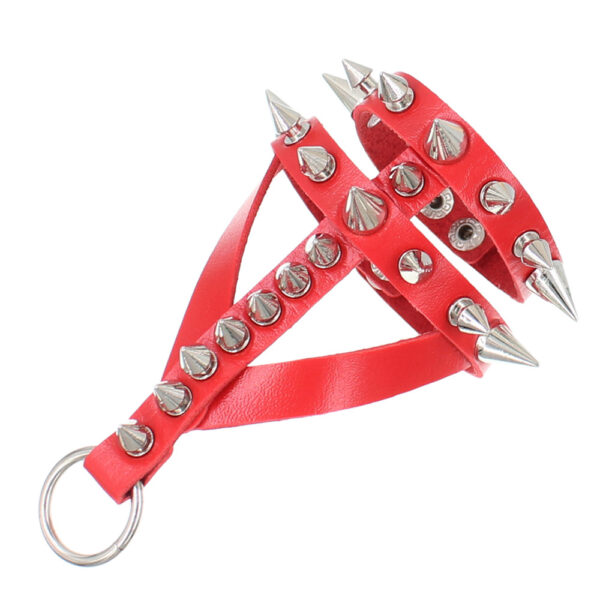 Wholesale Dark Exaggerated Gothic Bracelet Leather Alloy Pointed Rivet Bracelet Punk Style Personalized Stainless Steel Snap Bangle Bracelet