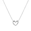 Wholesale PVD Coated Real Gold Plated Heart Shape Stainless Steel Simple Style Waterproof Non Tarnish Pendant Necklace