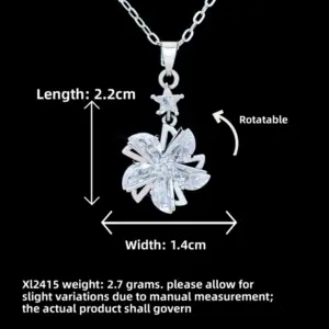 Xl2415 Rotating XINGX Windmill Necklace / Silver