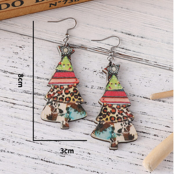 Wholesale Christmas leopard print Christmas tree pendant