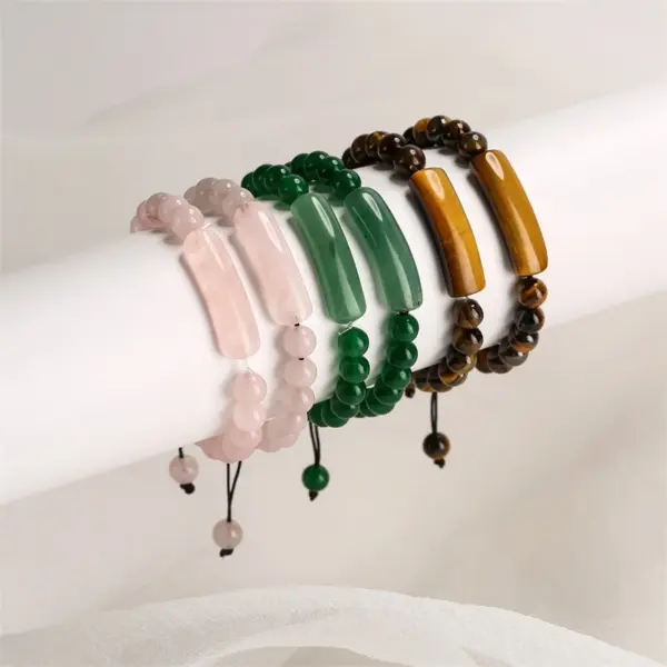 Wholesale Retro Geometric Beaded Natural Stone Bracelets 1 Piece