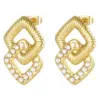 Wholesale 304 Stainless Steel Geometric Electroplated 18K Real Gold Plated Casual Elegant Simple Style Waterproof Non Tarnish Plating Earrings