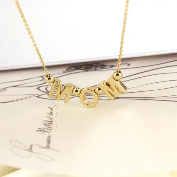 Wholesale Fashion Mama Letter Necklace Mother's Day Gift Fashion Copper Jewelry
