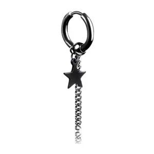Five-Pointed Star Ear Buckle / Black