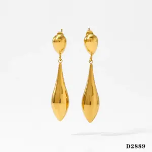 Golden Short Type Earrings