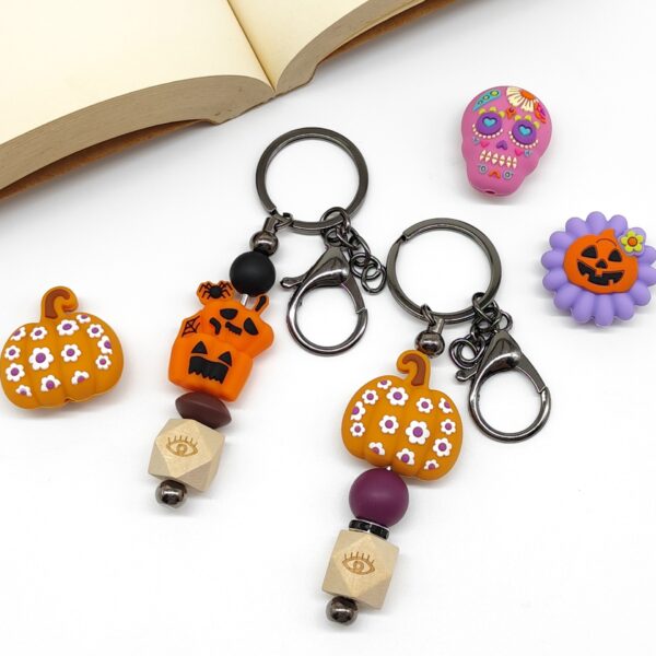 Wholesale Pumpkin Ghost Beads Christmas Halloween Silicone Beads