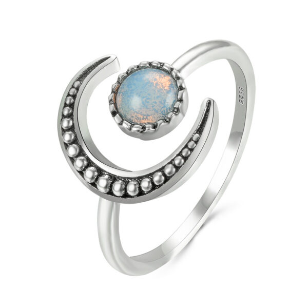 oly-18f4f163255c237ba2a716d811ab0f9d Wholesale Creative Ins Cold Style Trendy Women's Ring Moon Sun Opening Adjustable Moonstone Ring Elegant Jewelry