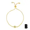 Wholesale Fashion Devil's Eye Copper 18k Gold Plated Zircon Bracelets In Bulk