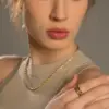 Wholesale PVD Coated 18K Gold Real Gold Plated Twist 304 Stainless Steel Simple Style Waterproof Non Tarnish 304 Stainless Steel Necklace