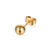 PVD Coated 18K Gold Real Gold Plated Solid Color 201 Stainless Steel Simple Style Waterproof Non Tarnish Ear Studs