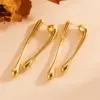 Wholesale 18K Real Gold Plated 304 Stainless Steel PVD Coated Rhinestones Solid Color Simple Style Drop Earrings For Women's