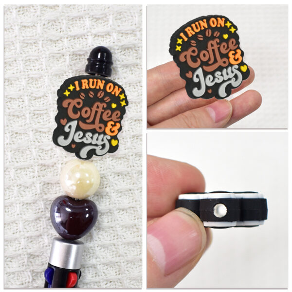 oly-18feb0161fdc5de55331179d5143c43a Wholesale Coee Series PVC Soft Rubber Bead DIY Ballint Pen