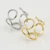 Wholesale Fashion Geometric Titanium Steel Plating Open Ring