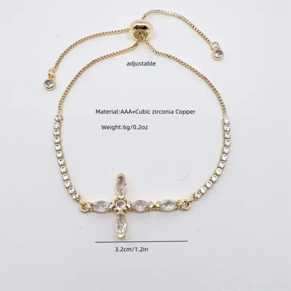 Wholesale Jewelry Casual Modern Style Classic Style Cross Copper Bracelets