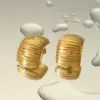 Wholesale 1 Piece Vintage Style Simple Style C Shape 304 Stainless Steel 18K Gold Plated Ear Studs