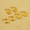 Wholesale 1 Pair Elegant Water Droplets Polishing Gold Plated Stainless Steel Titanium Steel 18K Gold Plated Earrings