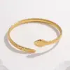 Wholesale Fashion Snake 304 Stainless Steel 18K Gold Plated Stainless Steel Bracelets In Bulk