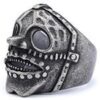 Wholesale Cross-Border Nordic Hot-Selling Titanium Steel Skull Antioxidant Niche Stylish Fashion Gothic Theme Party Dark Ring