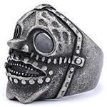 Wholesale Cross-Border Nordic Hot-Selling Titanium Steel Skull Antioxidant Niche Stylish Fashion Gothic Theme Party Dark Ring