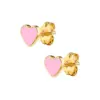 Wholesale Simple Style Heart Plating Copper Earrings Ear Studs