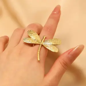 36 18K Real Gold Dragonfly