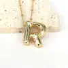 Wholesale Simple Style Classic Style Letter Copper 18k Gold Plated Pendant Necklace In Bulk