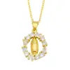 Wholesale Fashion Heart Copper 18k Gold Plated Pendant Necklace In Bulk