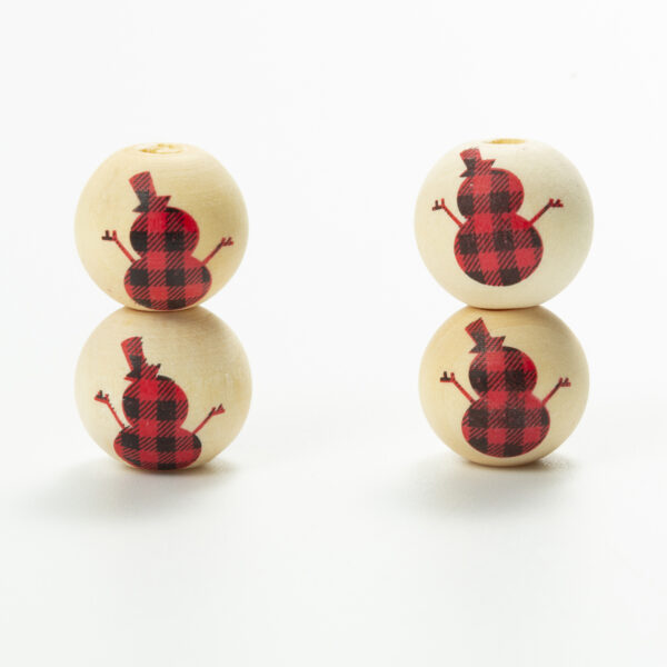 Wholesale Christmas wooden beads colored wooden beads