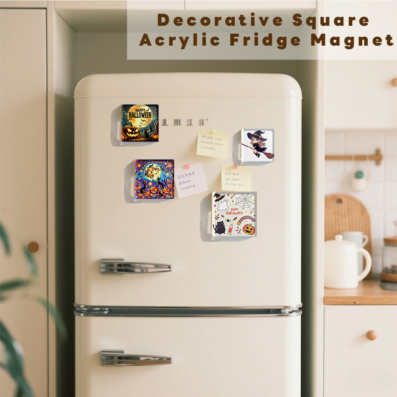 Wholesale Cross-Border opshipping Decoration Transparent Acrylic Refrigerator Magnets European and American Cultural and Creative Soft Magnetic Glue R