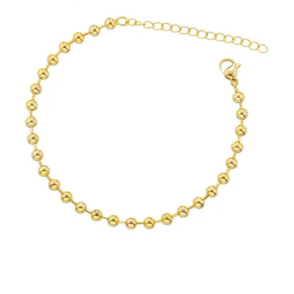 Casual Vintage Style Simple Style Solid Color Copper 18k Gold Plated Bracelets Necklace In Bulk