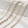 Wholesale PVD Coated Real Gold Plated 18K Gold Geometric 304 Stainless Steel Fashion Waterproof Non Tarnish 304 Stainless Steel Necklace
