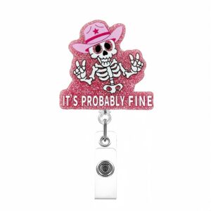 Pink cowboy skull