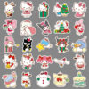 Wholesale 50pcs/pack Christmas cat Stickers Cartoon Cute Decorative Stickers OLY Exclusive