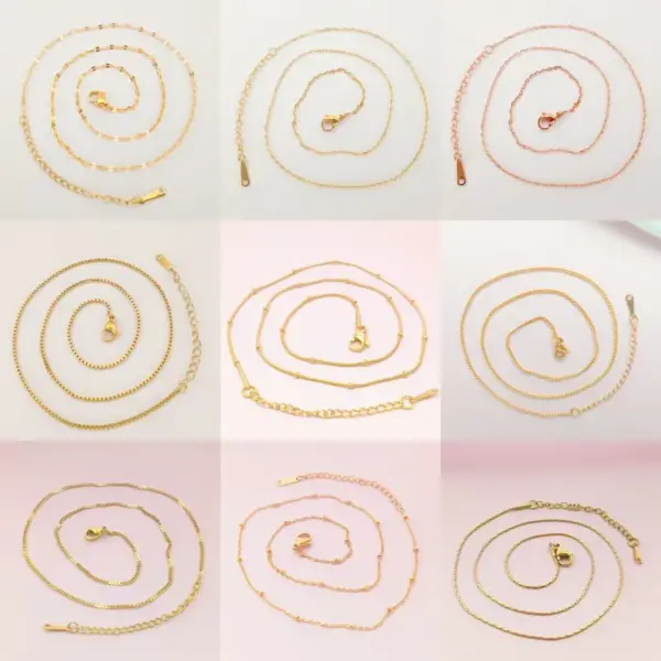Wholesale Jewelry Casual Simple Style Solid Color 201 Stainless Steel Necklace