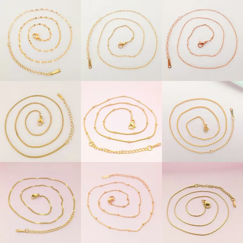 Wholesale Jewelry Casual Simple Style Solid Color 201 Stainless Steel Necklace