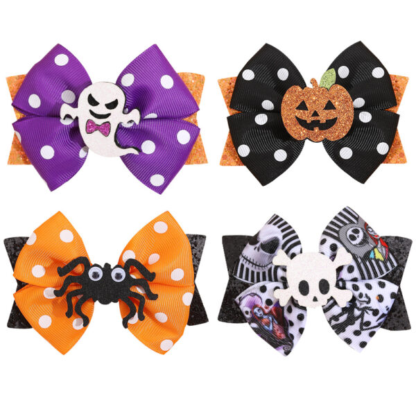 Wholesale Halloween children's bow hair accessories