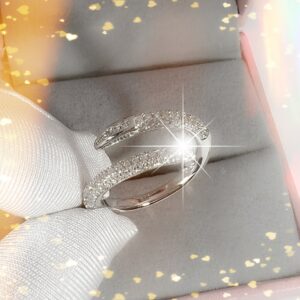 Wholesale Creative Luxury Full Diamond Geometry Ring Elegant Internet Celebrity Trendy Hot Sale Open Surrounding Diamond Zircon Ring