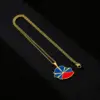 Wholesale Real Gold Plated Map Titanium Steel Vintage Style Ethnic Style Waterproof Non Tarnish Titanium Steel Pendant Necklace
