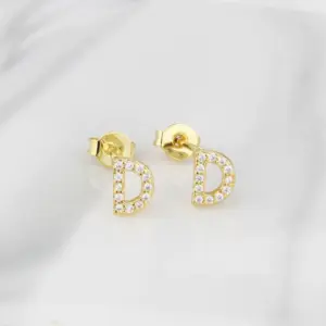TE-01-D Letter D / Gold Plated Electroplated Color Retention