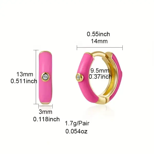 1 Pair Ig Style Shiny Round Rectangle Plating Chain Inlay Copper Zircon White Gold Plated Gold Plated Earrings