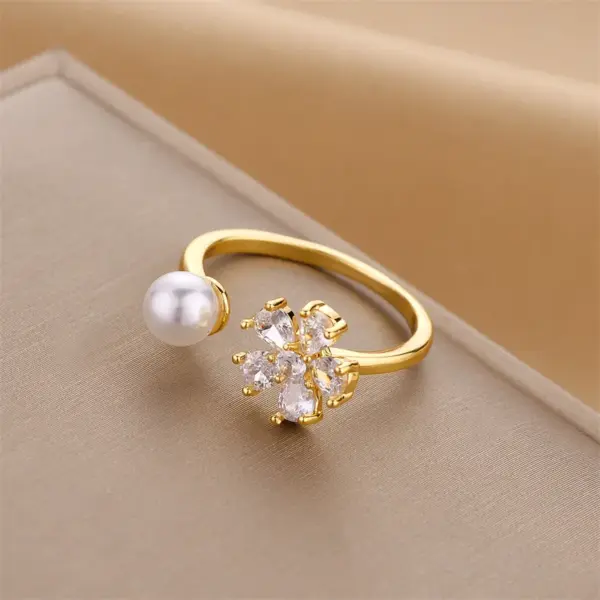 Wholesale Fashion Geometric Snake Butterfly Copper Open Ring Plating Artificial Gemstones Copper Rings