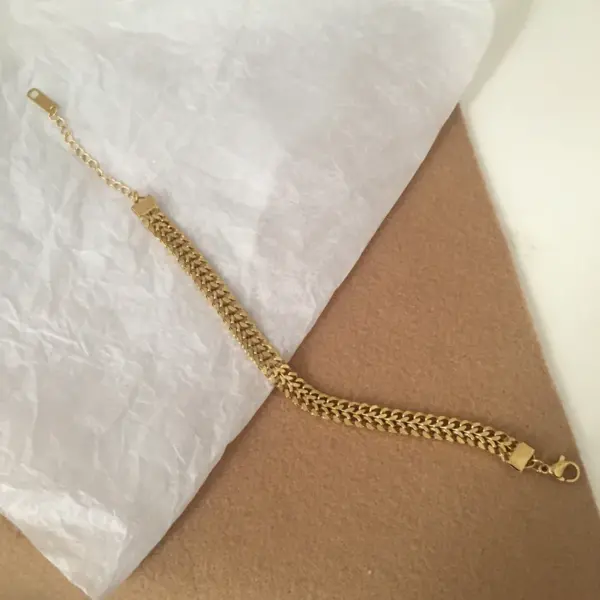 Wholesale Retro Classic Style Solid Color Titanium Steel Plating Bracelets Necklace