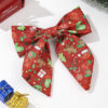 Wholesale Fabric knotted gift pine snowflake striped plaid solid color knotted wide-brimmed hair clip