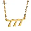 Wholesale Real Gold Plated Number 304 Stainless Steel Simple Style Waterproof Non Tarnish Necklace