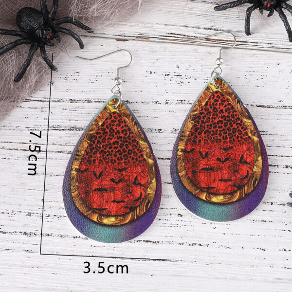 Wholesale Halloween Gothic Leather Earrings