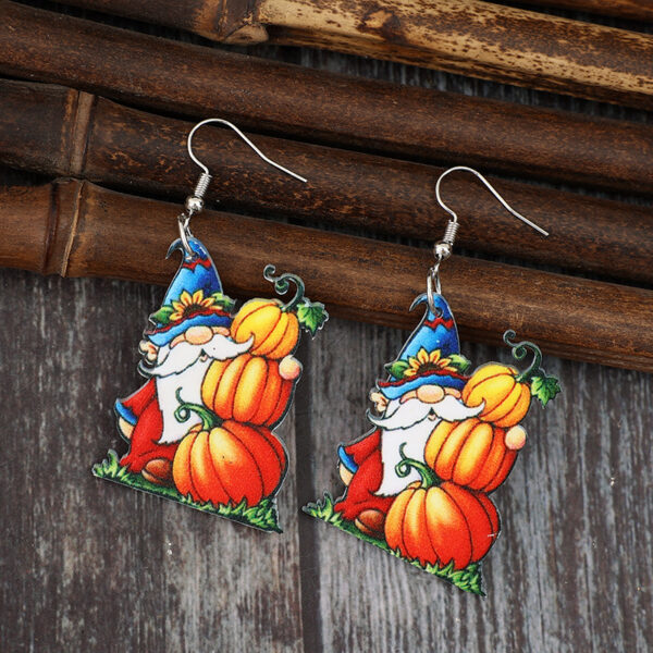 Wholesale Thanksgiving Halloween Acrylic Printed Earrings
